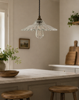 Lenwade Prismatic Glass Pendant Light | Vintage Railway Style