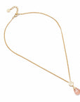 Classic Athena Kate Gemstone Necklace: Peach Moonstone
