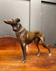 Pair Of Bronze Greyhound Figurines / Bronze Dog Ornaments / Dog Statue