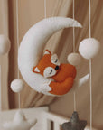 Handmade Sleepy fox baby mobile-7