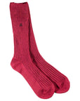Burgundy Bamboo Boot Socks