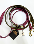 Dottie Multiway Dog Lead in Wine & Olive
