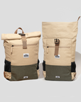 Premium Polar Explorer Backpack, waterproof hemp backpack with laptop compartment, USB charging, ergonomic support, adjustable straps, hidden pockets by Arcticus at brixbailey.com