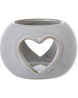 White Ceramic Heart Tealight Holder