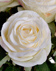 Lifelike white artificial rose stem with realistic petals, perfect for home decor or floral arrangements, 71 cm tall. by sostter at brixbailey.com