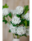 Luxury Cream Snowball Viburnum Floral Spray | Elegant Decor