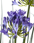 Vibrant Blue Agapanthus Faux Plant in Decorative Pot