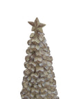 Mini Cedar Tree with Star Topper in Beige