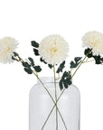Lifelike white artificial chrysanthemum stem, 54cm, with realistic plastic petals for year-round floral decor by sostter at brixbailey.com