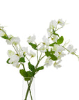 Pure White Sweetpea Stem Faux Flower