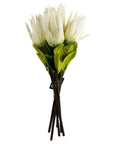 Pack of 6 x 65cm Protea Sugarbush Flower Stem - White-3