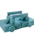 Large Modular Sofa for Kids - Premium Corduroy Turquise