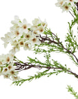 Artificial White Waxflower Stem for Effortless Home Styling