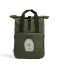 Cream Chow Chow Chic: Aloof Floof Roll-Top Backpack