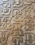 A-Z Rustic 5" or 12" Gold Metal Carnival Letters.