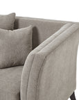 Cozy Taupe Snuggle Chair with Cushion Back
