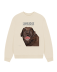 Will Sit for Snacks: The Chocolate LabradorOversized Sweatshirt