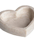 Elegant Deep Stone Heart Dish | Handcrafted Home Decor