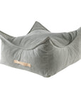 MeowBaby® Pouffe For Children, Square, Corduroy - Grey