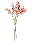 Pack of 6 x Artificial Flowers Pink Mini Orchid Stem 80cm-3