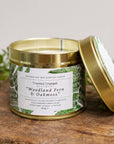 Woodland Fern & Oakmoss Candle in a Matt Gold Tin