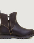Quebec Waterproof Zip Up Ankle Boots - Brown