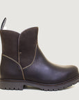 Quebec Waterproof Zip Up Ankle Boots - Brown