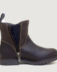 Quebec Waterproof Zip Up Ankle Boots - Brown