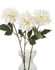 Tall White Dahlia Faux Flower
