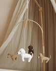 Handmade crochet dogs baby mobile-0