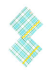 Yellow and Aqua Napkins, Set of Two