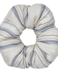 Oversized Striped Silk Scrunchie