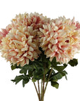 Pack of 6 x Artificial Flowers Extra Large Reflex Chrysanthemum - Pink 75cm-0