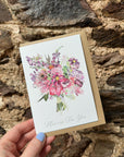 Hand-Painted Watercolour Floral Greeting Card - Mother's Day - Thank You Card