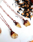 Copper Citrine Necklace - Abundance | Handmade by Blackbird & Sage