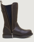 Quebec Waterproof Zip-up Wool Lined Boots - Brown
