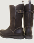 Quebec Waterproof Zip-up Wool Lined Boots - Brown