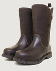Quebec Waterproof Zip-up Wool Lined Boots - Brown