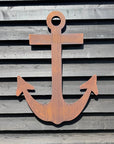 Large Rusty Metal Anchor Wall Decoration