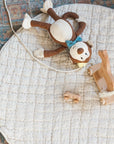 Quilted Play Mat - Natural Chambray