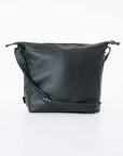 Large Dark Grey Leather Shoulder Bag
