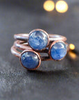 Blue Kyanite Ring – Electroformed Copper | Handmade by Blackbird & Sage