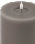 Grey Melt Effect LED Candle with Real Wax Finish