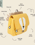 Cute Cotton Backpack for Kids with Pockets