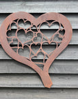 Large Rusty Metal Decorative Heart Garden Decoration