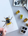 Bumble Bee Watercolour Greetings Card