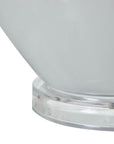 Grey Ombre Glass Table Lamp with Linen Shade