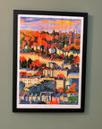 Luxury Bath Skyline Giclee Print, Premium A2 Framed or Unframed, Hand Signed Artwork, Golden Hour Autumn Landscape, Royal Crescent View by Michael Sutherland Art at brixbailey.com