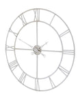 Sleek Silver Foil Skeleton Wall Clock | Bold DΓ©cor Statement