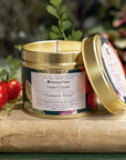 Tomato Vine Candle in a Matt Gold Tin